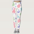 thumbnail image 2 of MIASHUI Leggings Imprimés de Festival de la Résurrection de Pâques Personnalisés pour Femmes pour Course et Entraînement Rose,P, 2 of 5