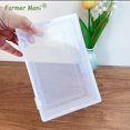 thumbnail image 3 of 2 Pcs Rectangle Clear Plastic Beads Storage Containers Box with Lid for Collecting Small Items, Beads, Game Pieces, Business Cards, Crafts Accessories, 3 of 7