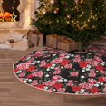thumbnail image 6 of Daiia Rose Flowers Drawing Merry Christmas Tree Skirt , Xmas Large Lace-up Tree Skirt, Santa Snowflakes Rustic Home Decorations New Year Party Farmhouse Decor-30", 6 of 7