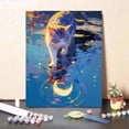 thumbnail image 4 of Moon Cat DIY Digital Oil Painting Healing Coloring Painting Oil, 4 of 8