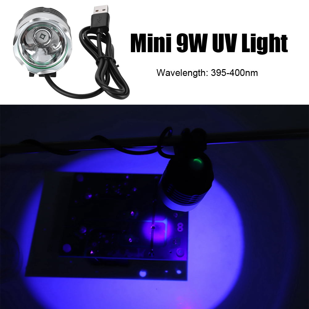 Mgaxyff 9W USB Mini Ultraviolet Light Lamp UV Glue Curing LED Lamp For