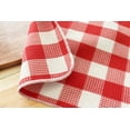 thumbnail image 3 of PurpleEssences 10 Pack Cotton Waffle Buffalo Plaid 12x12 inch Dish cloth, Red and White , Soft and Absorbent Dishrags For Cleaning and Drying Dishes, 3 of 5