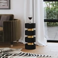 thumbnail image 2 of Butler Specialty Company Zola Round Wood and Iron Side Table - Black, 2 of 5