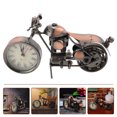 thumbnail image 3 of Vintage Clock Adornment Iron Crafts Motorcycle Clock Craft Office Desktop Ornament, 3 of 9