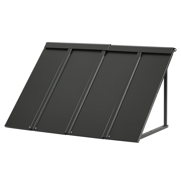 KFFKFF Fixed Metal Awning 44 x 24 in, Window and Door Canopy