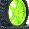 thumbnail image 3 of 4pcs RC Rubber Tires & Wheel Rims Set for Henglong HPI HSP 94107/94166/94106 Crawler Car 1/10 Monster Truck Accessory Green, 3 of 3