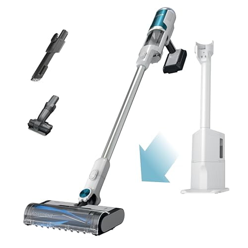 Aspiradora de escoba inalámbrica Shark Clean & Empty: ligera, inalámbrica, con filtro HEPA, portátil, recargable y con vaciado automático. Ideal para pelo de mascotas, alfombras y suelos duros. Color