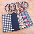 thumbnail image 4 of Women Leopard Faux Leather Key Chain Wristlet Cash Pocket Card Zip Wallet Clutch, 4 of 8