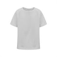 thumbnail image 4 of XIMIN Toddler Baby Boys T-Shirts Kids Short Sleeve Crewneck Solid Loose Fit Basic Tees Casual Tops Summer Beach Vacation Tops Tees (5-6 Years, Silver), 4 of 7