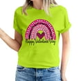 thumbnail image 2 of Fesfesfes T Women's Valentine's Day Love Printed Short Sleeved T-shirt Top Short Sleeved Round Neck Top/Shirt Graphic Tee Women XL(US:10), 2 of 6