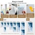 thumbnail image 6 of Beach Wave Modern Art Window Privacy Film Watercolor Blue Ocean Decorative Glass Window Film UV Blocking Static Cling Non-Adhesive Sticker Covering for Home Door 29.5 x 78.7 inches, 6 of 7