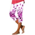 thumbnail image 2 of Capri Leggings for Women New Style Summer Print Yoga Capris Pants Stretchable Capris for Women Plus, 2 of 4