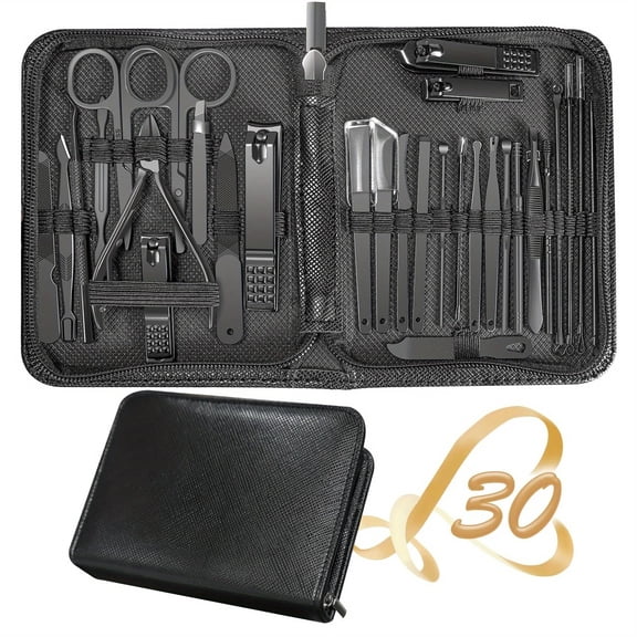 New Manicure Set 30 in 1 Nail Clippers Set Nail Manicure Kit for Women RedFlow Toenail Clippers,Pedicure Kit Pedicure Tools