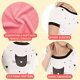thumbnail image 3 of YEMAK Women's Kitty Cat Face Casual Short Sleeve Pullover Sweater MK3182-BLACK-L (S-L), 3 of 7