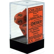 Chessex CHX25303 Dice-Speckled Fire Set, One Size, Multicolor
