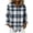 hgg113-Light Blue, variant on Ounisa Women's Plaid Print Single Button Long Sleeve Shirt Top Soft Breathable Lightweight Casual Classic Button Down Blouse