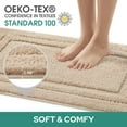 thumbnail image 2 of Bathroom Rugs Sets 3 Piece, Super Soft and Absorbent Non Slip Microfiber Toilet Bath Mat with U-Shaped (Beige), 2 of 16