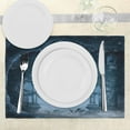 thumbnail image 3 of Ambesonne Scenery Place Mats Set of 4, Foggy Palace, Standard Size, Navy Blue and Grey, 3 of 6