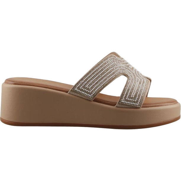 Sandalia Mujer Aria by Eh! Plataforma Casual Confort beige 24