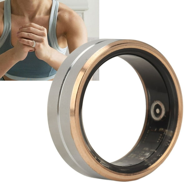 Anillo Inteligente, Rastreador de Salud de Anillo Inteligente de Cerámica Resistente Al Agua IP68 Con Estuche de Carga, Anillo de Salud Inteligente Para Contar Pasos y Monitorear