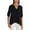 Black, variant on Fever Ladies’ Roll Tab Blouse, Black, XS