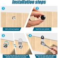 thumbnail image 4 of xianlin-Cabinet Cam Locks, RV Storage Locks with Keyed Alike (1-1/2"), Suitable for Drawers and Cabinets to Protect Important Items, Excellent Quality Zinc Alloy Materials, 4 of 4