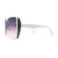 thumbnail image 3 of Womens Shield Rimless Oversize Butterfly Diva Sunglasses White Purple Pink, 3 of 4