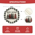 thumbnail image 4 of Smile Buffalo Plaid Christmas Trees Winter Placemats Set of 4 Round 15 Inch, 4 of 6