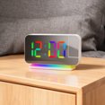 thumbnail image 4 of Digital Projection Alarm Clock for Bedroom, 4-Level Dimmer, Dual Alarms, USB Charger Ports, Temperature & Humidity Display, Battery Backup, Snooze Function, 12/24H, 4 of 4