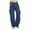 Blue, variant on Danhjin Blue Women's High Waisted Jean Pants Stretchy Relaxed Loose Straight Wide Leg Jeans Comfy Stretch Baggys Drawstring Denim Solid Color Pants With Pocket