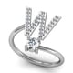 thumbnail image 3 of Minnieouse Anillo abierto con letras mayúsculas, anillos de diamantes de imitación para interior y exterior, casa, viaje, fiesta, joyería, Ropa, zapatos y accesorios Miscelánea W, 3 of 5