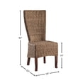 thumbnail image 2 of Bali Modern Mahogany & Seagrass Side Dining Chairs (Set of 2), 2 of 3