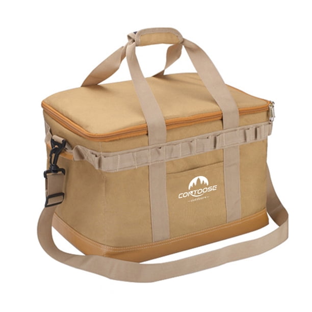 Likrtyny Oxford Camping Meal Bag Save Space Accesorios Impermeables para Exteriores (Caqui)