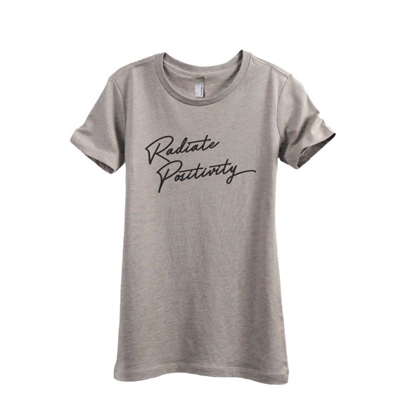 Radiate Positivity Women's Fashion Relaxed T-Shirt Tee Heather Tan Small