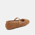 thumbnail image 3 of Dolce Vita Rodni Pecan Plush Leather Mary Jane Squared Toe Ballet Flats (Pecan Plush, 7), 3 of 8