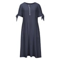 thumbnail image 4 of LEEYNEER Eyelet Dresses for Women Summer Fashion V Neck Sleeveless Ruffle Dresses Solid Color Loose Fit Mini Dresses Casual Flowy Summer Dresses for Women 2024 Vacation, 4 of 6