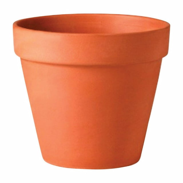 Maceta Deroma, cilindro de terracota, 6,35 cm de alto x 8,89 cm de profundidad