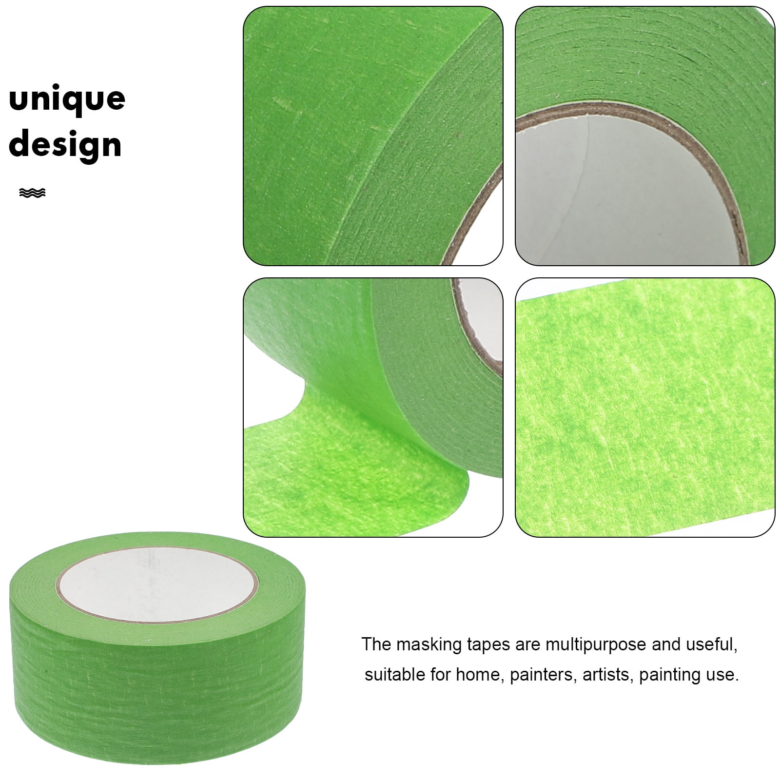 UPOUART Green Masking Tape Multipurpose for Painting, Crafts, Home Improvement, Projects, and