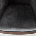 thumbnail image 2 of World Interiors Charles Velvet Deconstructed Armchair in Dark Gray, 2 of 7