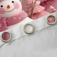thumbnail image 4 of Homewish Girls Kawaii Snowman Black Out Curtains, Cute Pink Curtains Pack of 2 (42x63 Each), Merry Xmas Tree Bedroom Curtains, Luxurious Home Decor, 4 of 6