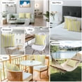 thumbnail image 6 of Light Yellow Grey Stripes Outdoor Pillow Covers Set of 2 Minimalist Abstract Vertical Striped Waterproof Throw Pillow Case Decorative Square Cushion Cover for Patio Couch Garden Balcony, 20"x20", 6 of 9