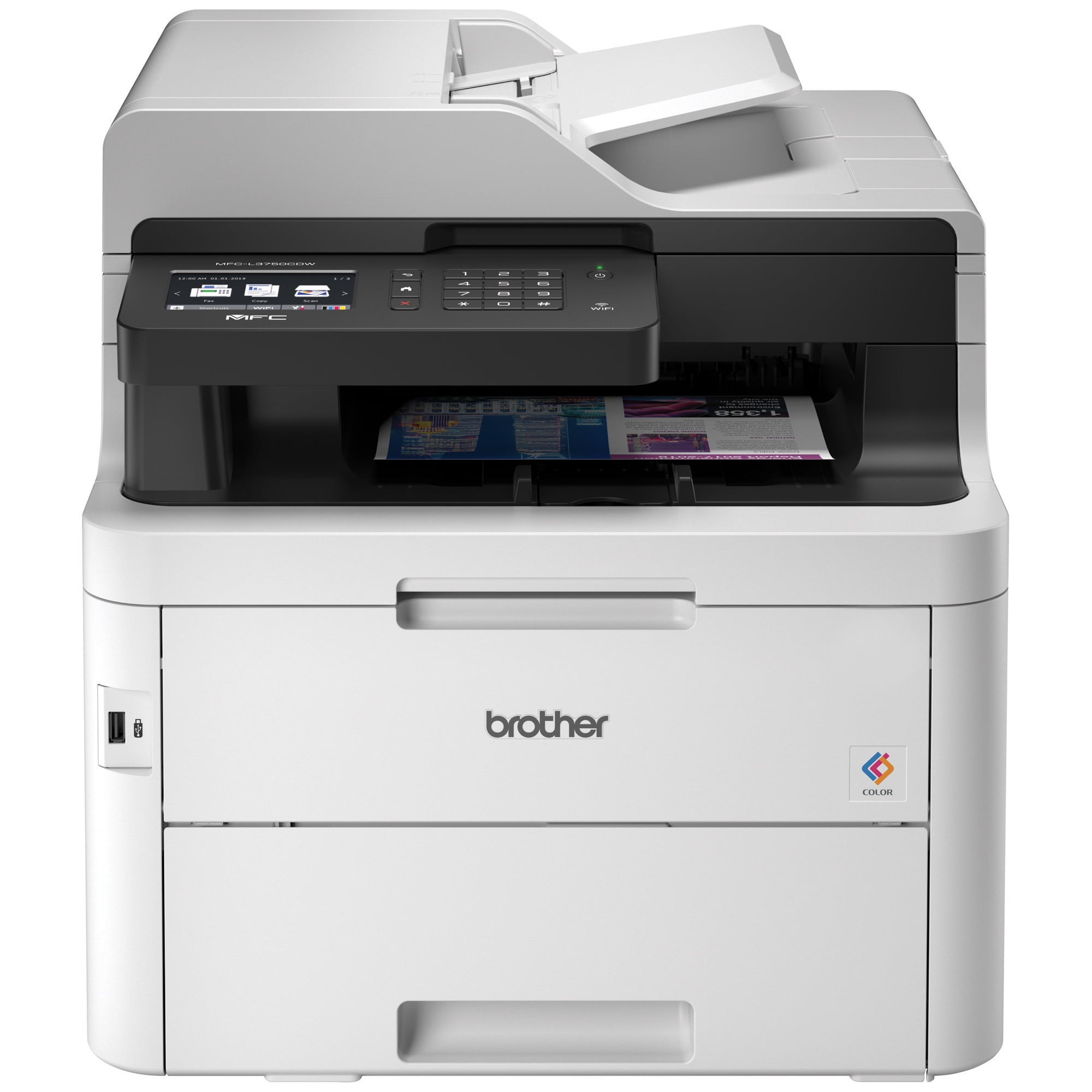 arroz vino Ejercer Brother MFC-L3750CDW Compact Digital Color All-in-One Printer, 3.7” Color  Touchscreen, Wireless and Duplex Printing - Walmart.com