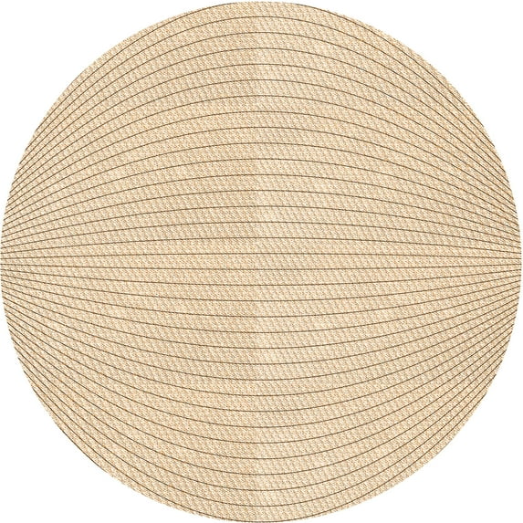 Ahgly Company Machine Washable Indoor Round Transitional Brown Sand Brown Area Rugs, 3' Round