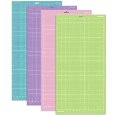 4pcs 12x24" Cutting Mat for Cricut Maker/Explore Air 2/ Air/One Replacement Cutting Mat StandardGrip LightGrip StrongGrip FabricGrip Adhesive Cutting Mats for Cricut and Silhouette Cameo