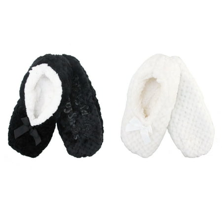 

Adult Women s Super Soft Warm Cozy Fuzzy Furry Slippers Non-Slip Lined Socks