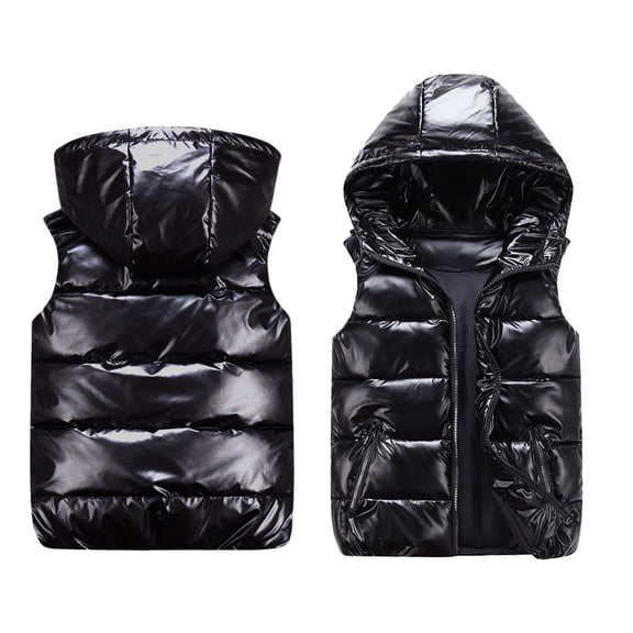 Kids Puffer Vest Girls with Hooded Sleeveless Jacket Lightweight Girls' Outerwear Vests Winter Vest Girls Vest 3-4 Years