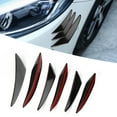 thumbnail image 5 of ZPSHYD Car Front Bumper Lip Splitter, 6 Pcs Universal Spoiler Canards Kit ABS Plastic Car Front Bumper Wind Knife Trims Gloss Black, 5 of 8