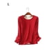 thumbnail image 4 of Qarigey Ropa interior Camiseta Mujer Cálido Grueso Algodón A prueba de viento Ropa interior sin rastro Ropa cómoda Manga larga Invierno Prendas para la parte del cuerpo Vino rojo, Vino Tinto L L Qarigey AP013131-22, 4 of 6