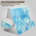 thumbnail image 4 of Transparent Bubbles Foldable Binder Folder Clipboard with Pen Slot Double Clips A4 Size File Storage, 4 of 8