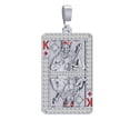 thumbnail image 2 of Real 3.00 Cwt Moissanite Diamond Iced Out King Of Diamonds Poker Playing Cards Custom 14K Gold Finish Pendant Charm Necklace, 2 of 5